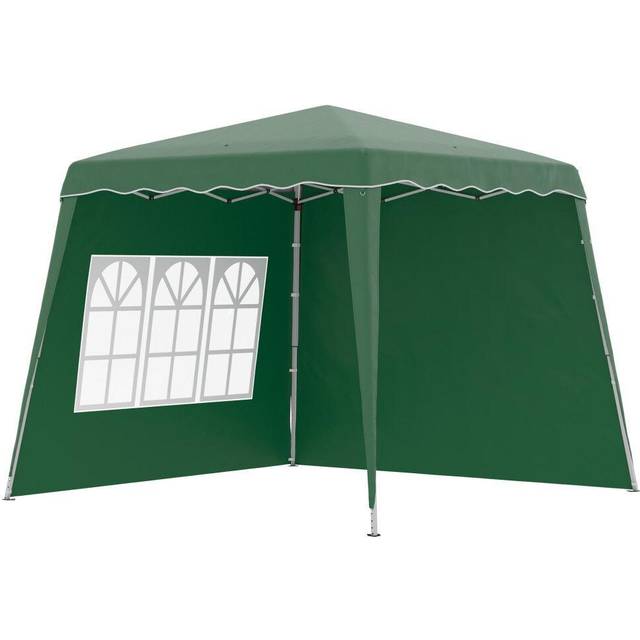 Outsunny 2.4 x 2.4m UV50+ Pop Up Gazebo Canopy Tent with Carry Bag - Green | TJ Hughes