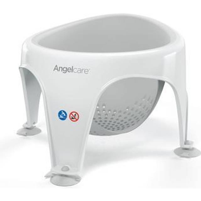Angelcare Ergonomisk badring för det stora badkaret eller duschen, ljusgrå, behagligt mjuk sits