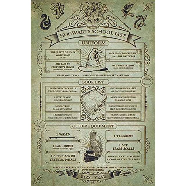Harry Potter Affisch Hogwarts School List 77