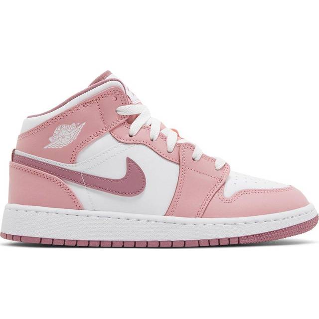 Nike Air Jordan 1 Mid Coral Chalk/Rush Pink/black/pinksicle. high quality Brand new Little ki