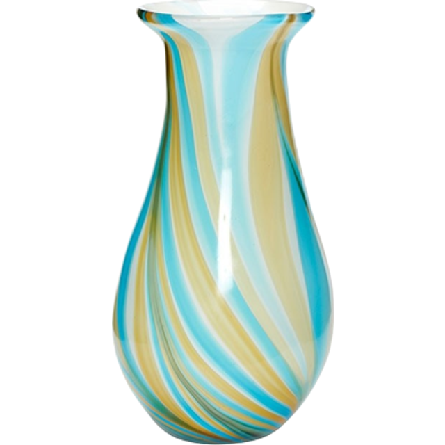 Hübsch Kaleido Vase Blue/yellow - ø15xh30cm Vaser Från Magasin - Blå/gul (ø15xh30cm)