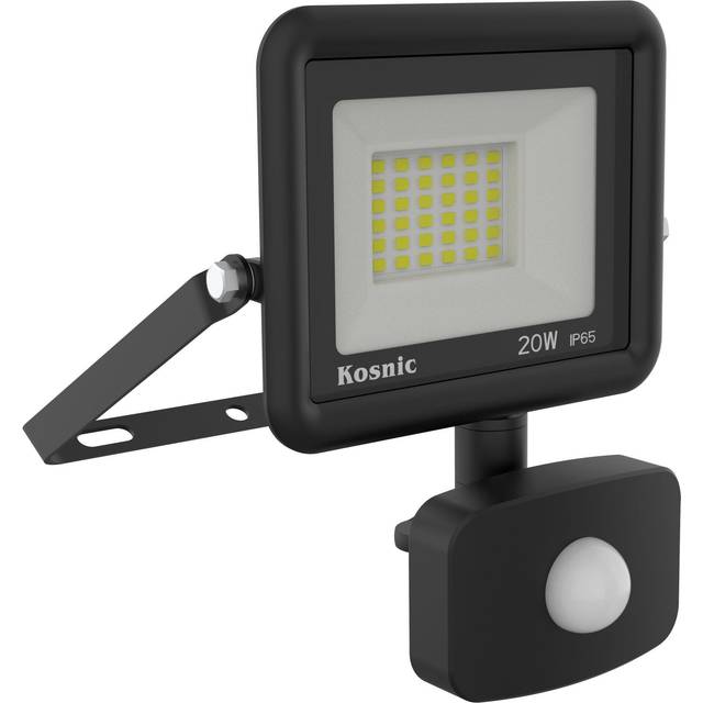 Kosnic Rhine Slim Profile LED Floodlights with PIR 10W 6500K
