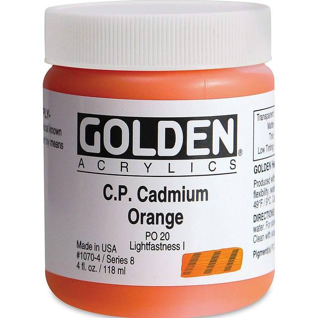 4 Oz Heavy Body Acrylic Color Paints Color: Cadmium Orange