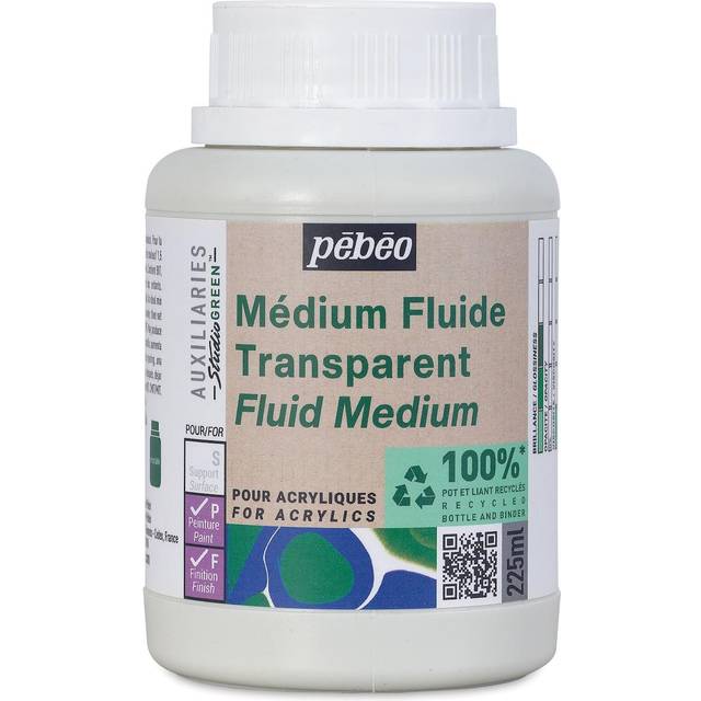 Pebeo Transparent Fluid Medium Studio Green 225ml