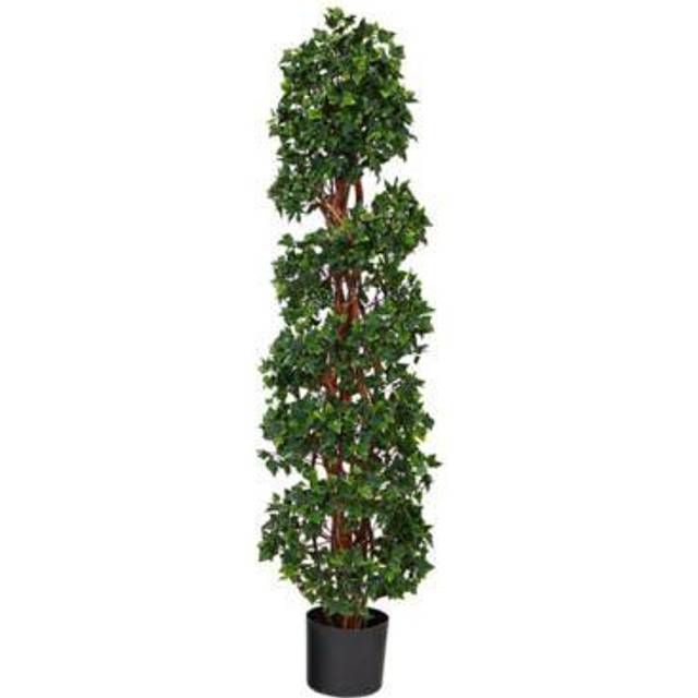 4.5 English Ivy Spiral Topiary Artificial Tree with Natural Trunk UV Resistant (Indoor/Outdoor)