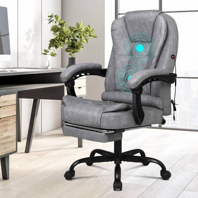 (Retro Grey) ELFORDSON Massage Office Executive Chair