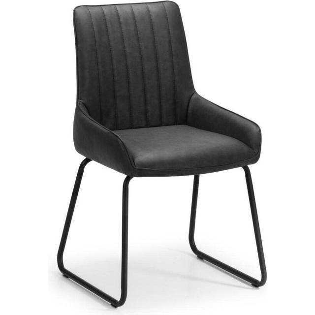 Julian Bowen Soho Black Faux Leather Dining Chair