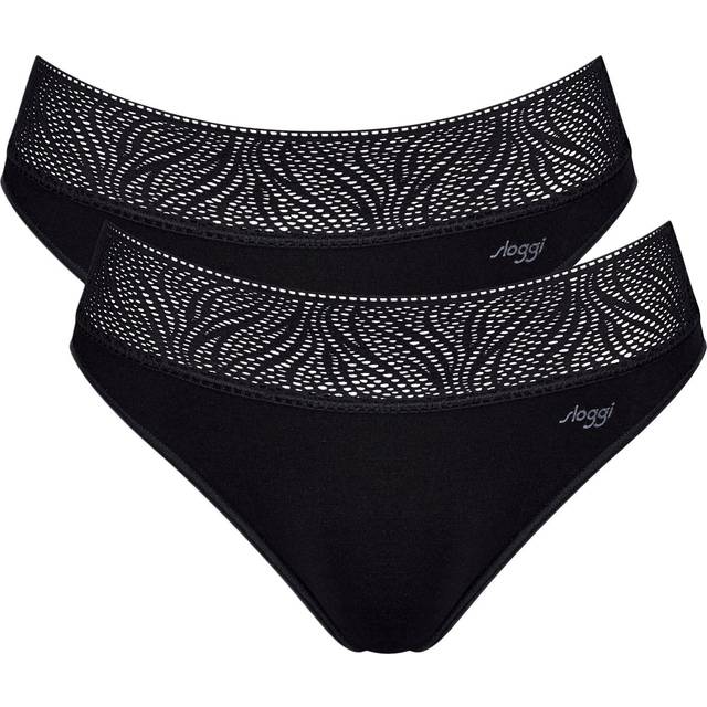 Pack of 2 Period Knickers, Medium Flow - Black - XXS