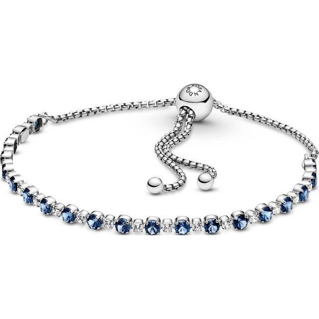 Pandora Bracelets Blue and Transparent Glitter Bracelet Sliding Closure 599377C01