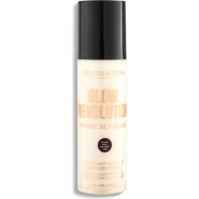 Revolution Glow Prime Set Illuminating Highlighter Gold Face & Body Spray 200ml