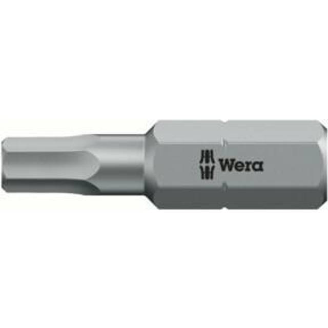 Wera 840/1 ZBO Hex Pinned Security Bit Extra Tough 2.5mm 25mm Pack of 1