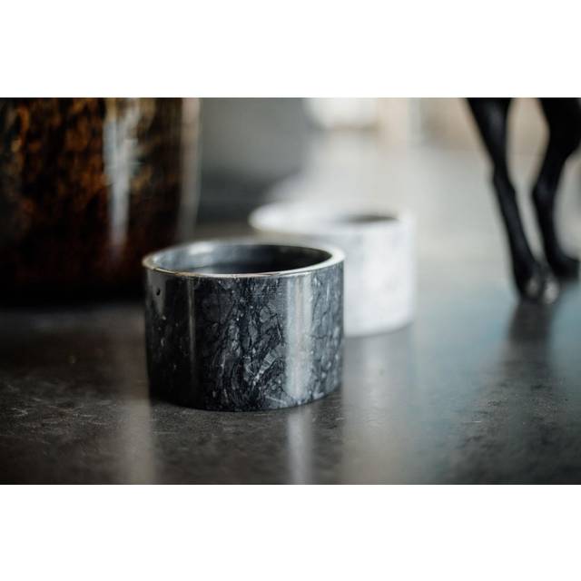 Marble dog bowl Kentucky - Noir
