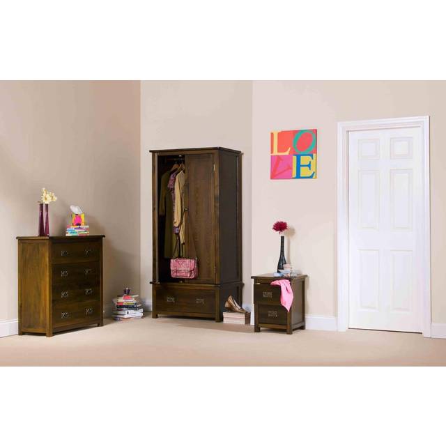 Core Products Tilsbury 2 Door 1 Drawer Wardrobe, Brown