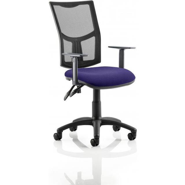 Eclipse Plus II Lever Task Operator Chair Mesh Back With Height Adjustable Arms Bespoke Colour Seat Tansy Purple
