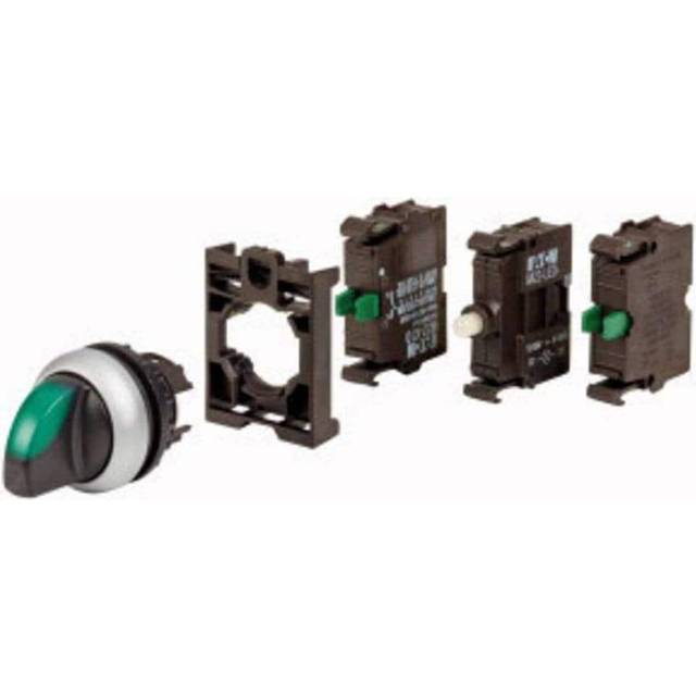 Eaton 110925 M22-WRLK3-G-2K10LED-BVP Väljaromkopplare Plastfrontring Vred Grön 1 st