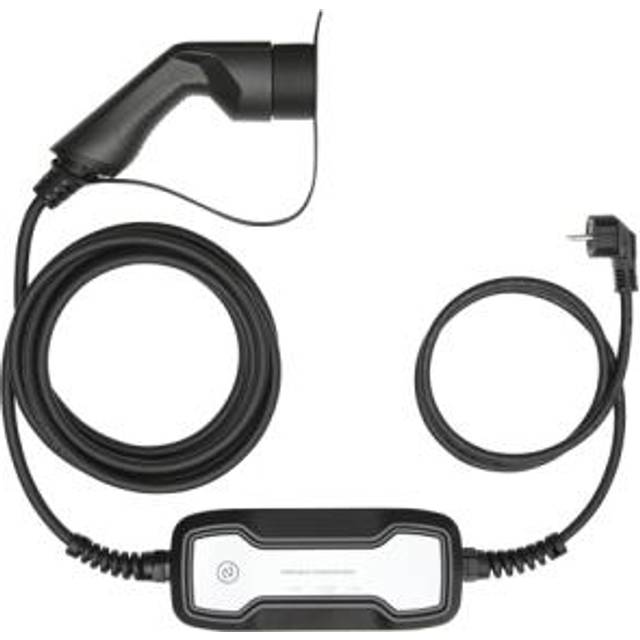 DELTACO e-Charge Laddkabel Elbil Mode 2, Schuko - Typ 2, 10-16A, 5m