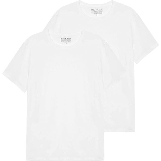 BREAD & BOXERS 2-Pack Crew Neck |Vit |L
