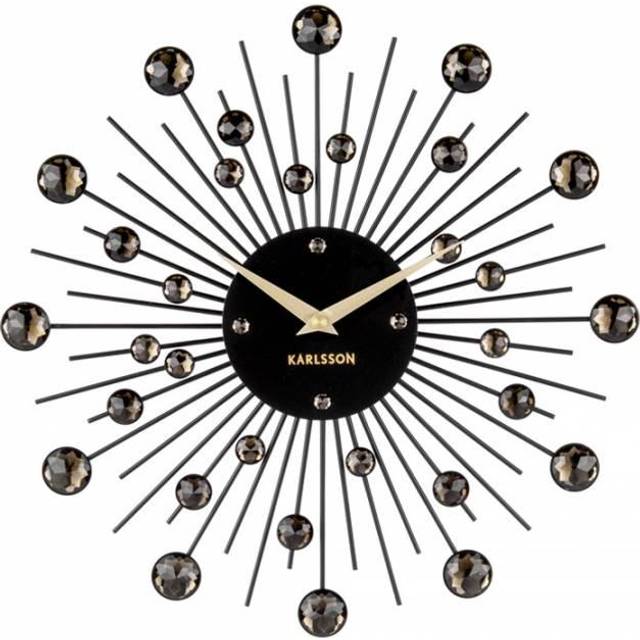 Wall clock Karlsson Sunburst crystal Medium - Argenté - 30x30x4x30 cm