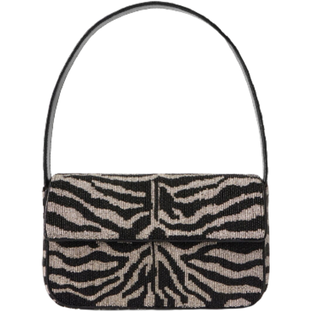 Staud Black & White Tommy Beaded Bag - BLACK/WHITE (BKWH) - UNI