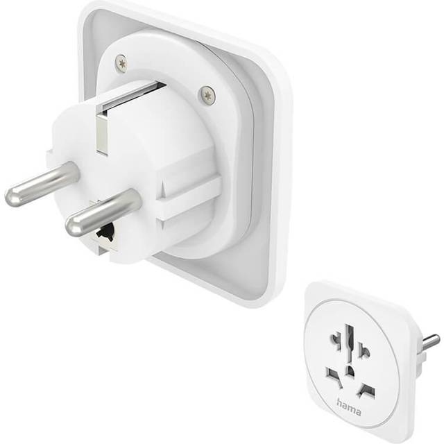 Hama Reseadapter Typ E/F Universal Världen-EU Vit