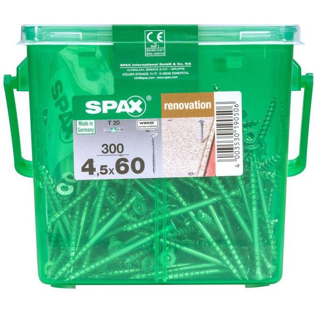 Spax Chipboard Flooring Screws - 4.5 x 60mm Pack of 300