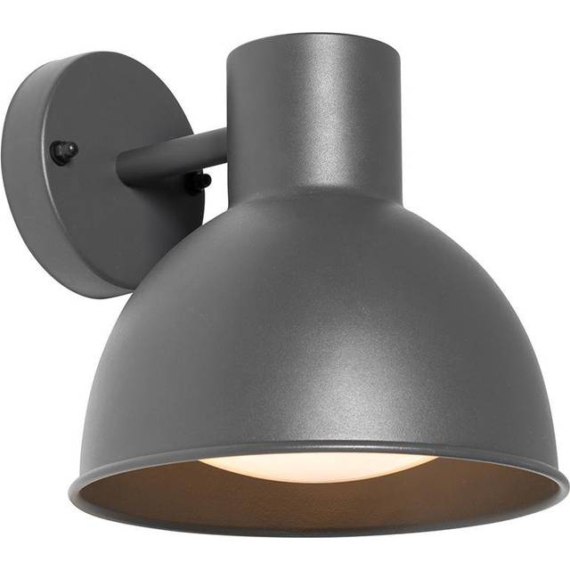 Qazqa - Industrial Outdoor Wall Light Dark Grey Round IP44 - Natas