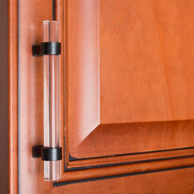 GlideRite 334inch Hole Center Clear Acrylic Pull Cabinet Hardware Handle  Pack of 10  Oil Rubbed Bronze  471896ORB10