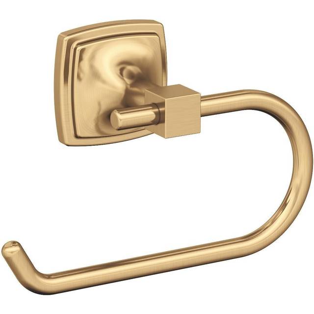 Amerock BH36091CZ | Champagne Bronze Single Post Toilet Paper Holder | 7-1/16 in. (179 mm) Length Toilet Tissue Holder | Stature | Bath Tissue Holder