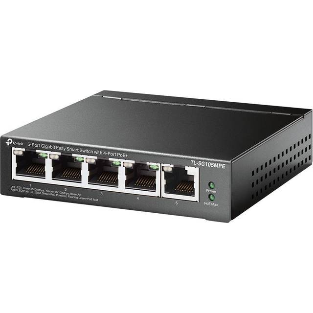 TP-Link TL-SG105MPE 5-portars Gigabit Easy Smart Switch med 4-portars PoE+