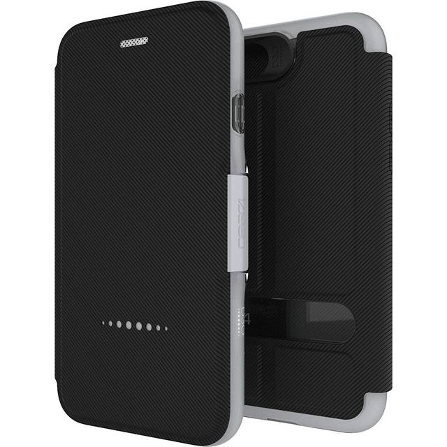 Gear4 oxford for apple iphone 7 plus / 8 plus case cover d30 wallet black silver
