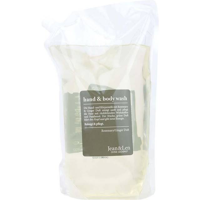 Jean & Len & Len Shower Gel & Hand Soap Liquid Rosemary & Ginger Soap Liquid Vegan Liquid Soap Refill