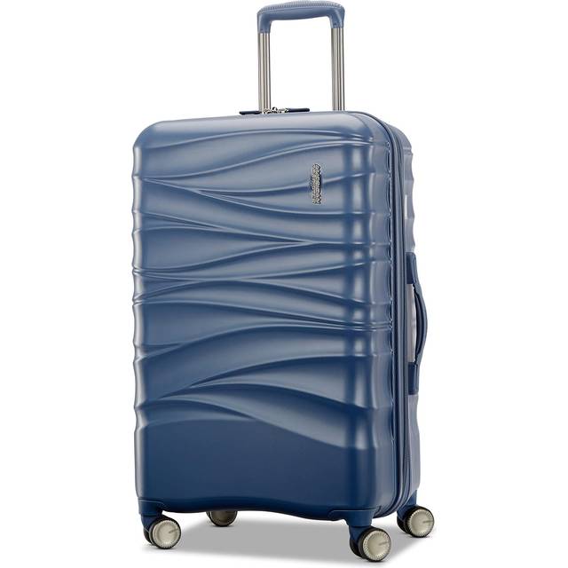 AMERICAN TOURISTER kaskad expanderbart bagage med hård sida med spinner-hjul, Skifferblå, 24-Inch Spinner, Kaskad hård sida expanderbart bagage med spinner-hjul