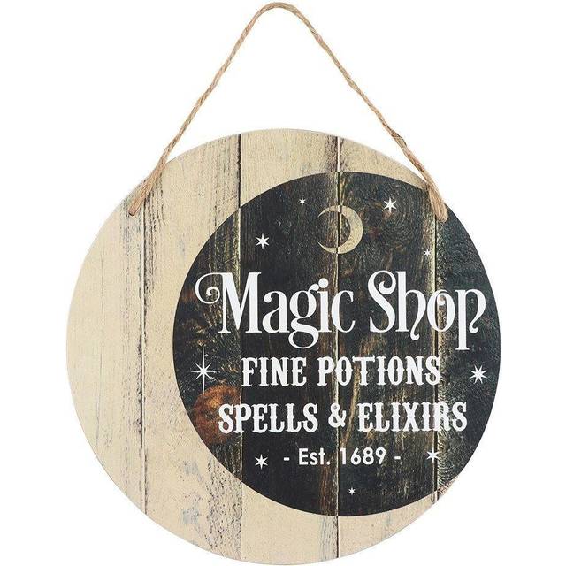 Sale magic shop hanging sign, moon plaque kitchen potions spells witchcraft