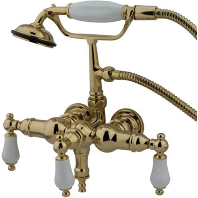 Kingston Brass CC23T2 Vintage 3-3/8-Inch Wall Mount Tub Faucet with Ha