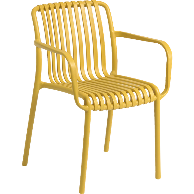 Isabellini stackable outdoor chair in yellow - Yellow