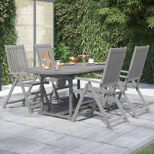 Vidaxl - 5 Piece Garden Dining Set Solid Wood Acacia