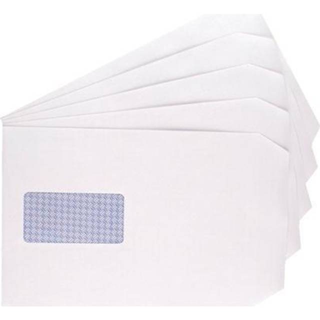 Q-Connect C5 Envelopes Wdw Pocket SelfSeal 100gsm White Pk 500-KF71466