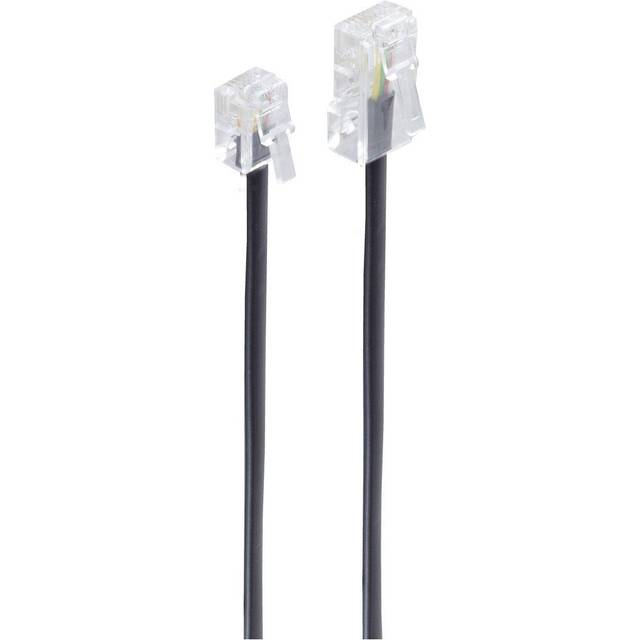 Shiverpeaks ISDN Anslutningskabel [1x RJ11 hane 6p4c - 1x RJ45 hane 8p4c] 15 m Svart