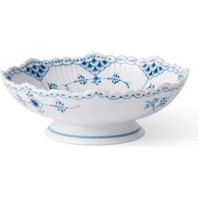 Royal Copenhagen Musselmalet Halvblonde Skål på fod 6 cm - Serveringsskålar Från Magasin - Hvid (6 cm)