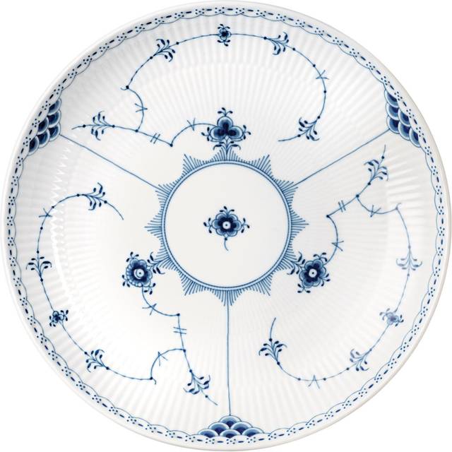 Royal Copenhagen Musselmalet Halvblonde Serveringsskål 25 cm - Serveringsskålar Från Magasin - Hvid (25 cm)