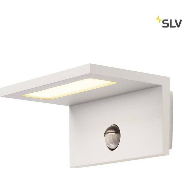 SLV LED Sensor Wl LED Outdoor Surface-Mounted Wall Light IP44White 3000K