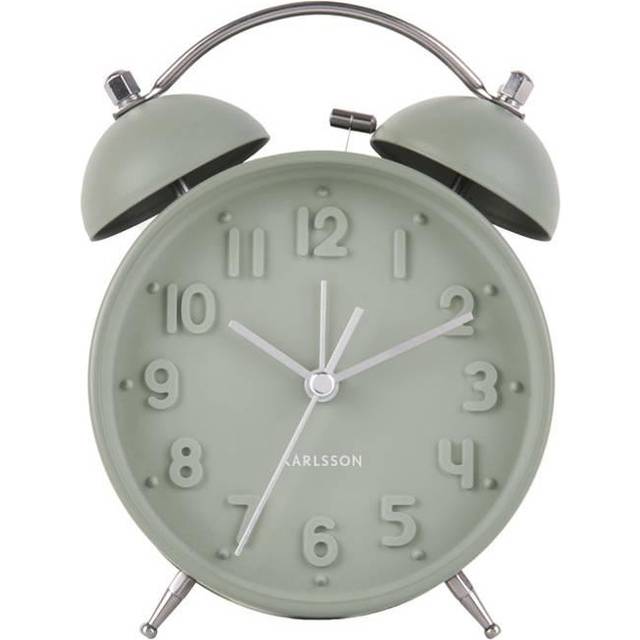 Alarm clock Karlsson Iconic - Gris - 15x11x6 cm