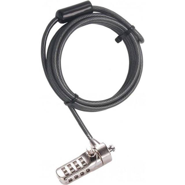 Techair talkc03 2 meter laptop security combination lock cable - grey