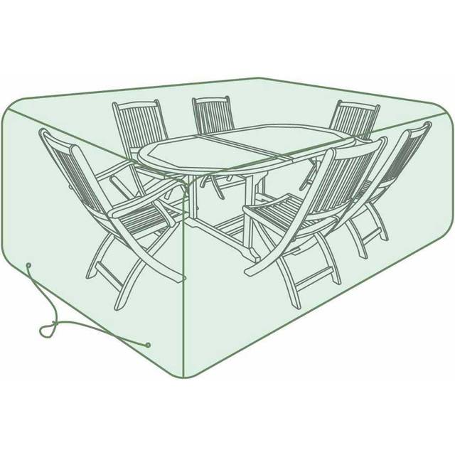 Charles Bentley 6-8 Seater Oval Set Tarpaulin Garden Furniture Cover, Green