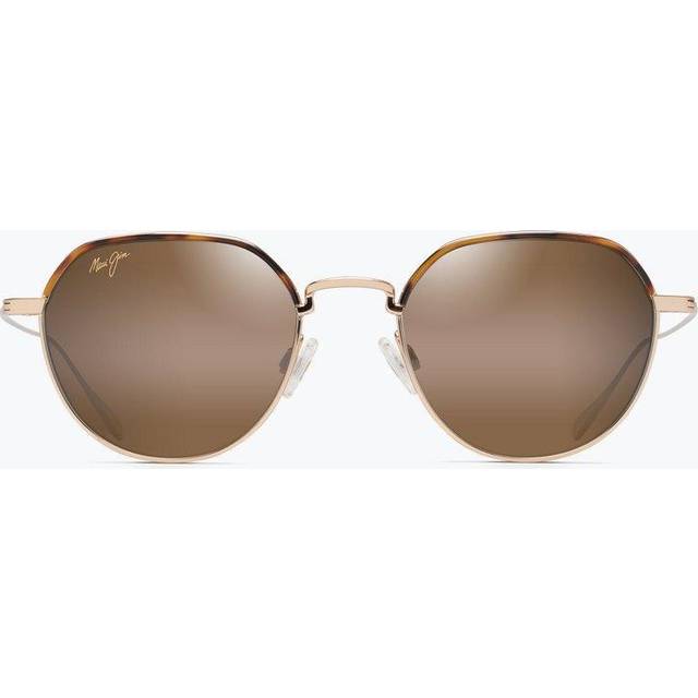 Maui Jim Island Eyes HCL Bronze Round Unisex Sunglasses H859-16 50 - Gold Tone (Dimension: 7.0000x3.0000x3.0000 inches)