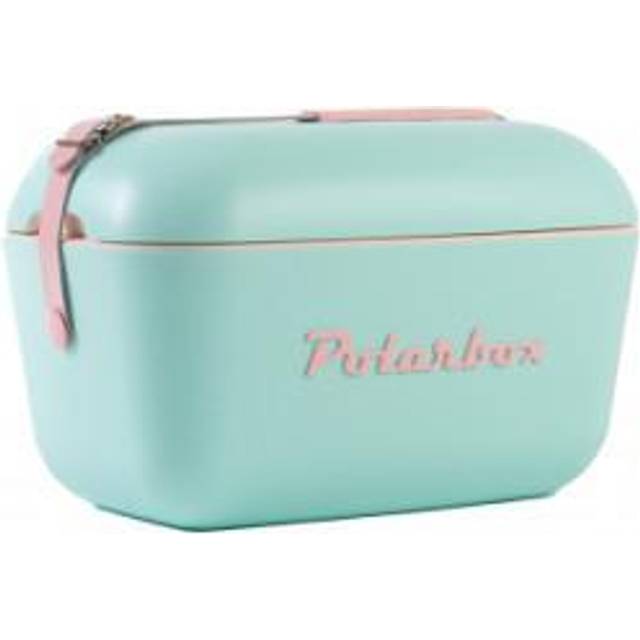 Polarbox Classic Picnic Cooler Box, 12L, Aqua/Baby Rose