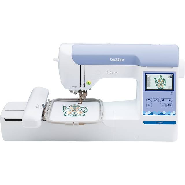 Brother PE900 Large Embroidery Machine with Wireless LAN Connection and 193 Built-In Designs in White
