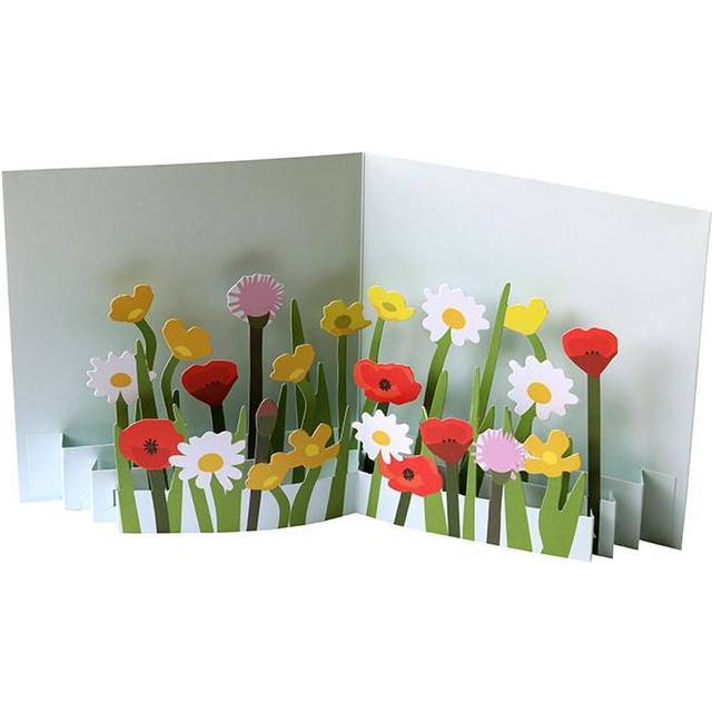 Adlibris 2totango Pop-up Card Flower Field Kort