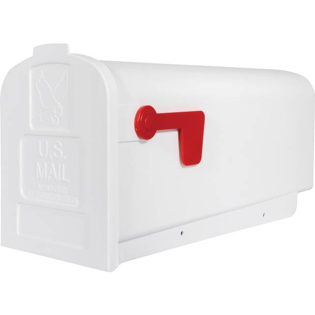 Architectural Mailboxes Parsons Plastic Post Mount Mailbox  Compatibility Code A  PL10W0AM  White  Medium Capacity  1 Count (Pack of 1)