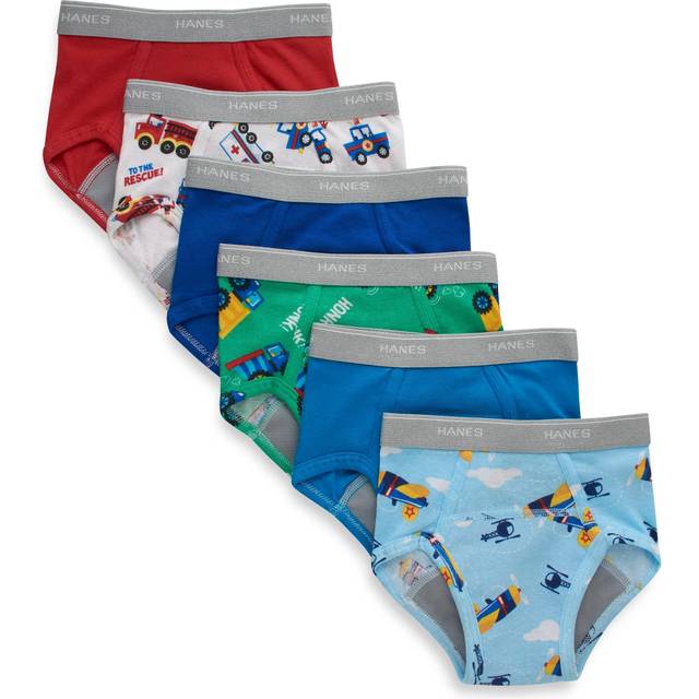 Hanes Boys' Potty Trainer Underwear  Boxer Available  6-Pack  Briefs-B